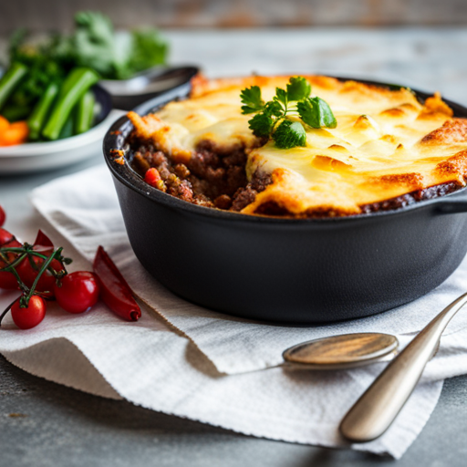 A Savory Delight: Hearty Bison Shepherd’s Pie with Stout Infusion