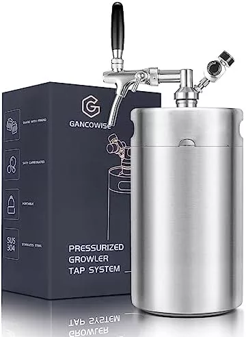 Ultimate Party Starter: 270oz Mini Keg Growler for Fresh and Flavorful Homebrew and Craft Beer