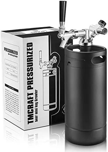Frosty Beer Delight: TMCRAFT 128oz Growler Tap System with Cooler Jacket!