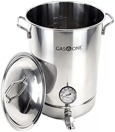 Brew with Confidence: GasOne 8 Gallon Stainless Steel Home Brew Kettle Pot – A Complete Set for Perfect Beer Brewing!