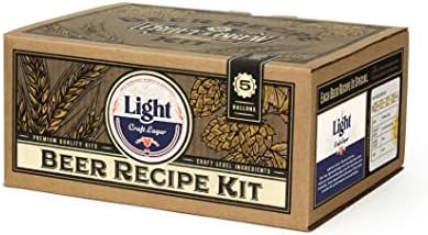 Craft a Brew – Light Lager Beer Recipe Kit – Brew Your Own Delicious 5 Gallons – Includes Hops, Yeast, Malts!