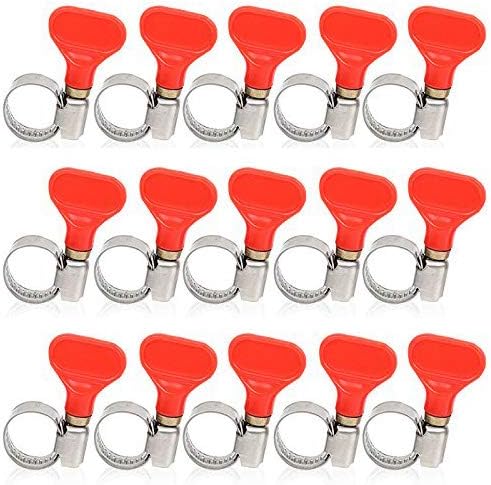 15-Pack Stainless Steel Worm Gear Clamps: Secure Your Home Brewing and Plumbing Needs with Ease!