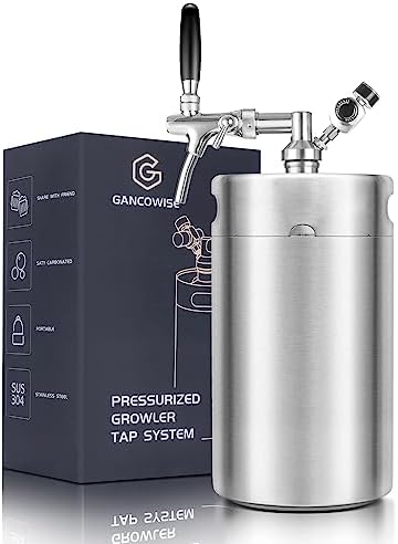 The Ultimate Home Beer Dispenser: 270OZ Mini Keg Growler Keeps Your Brew Fresh & Carbonated!