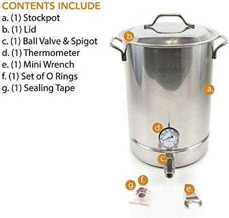 Brewer's Dream: GasOne 8 Gallon Stainless Steel Home Brew Kettle Pot - The Ultimate Brewing Experience!