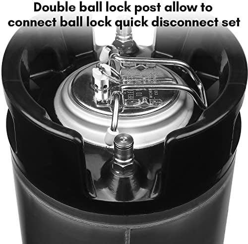 The Perfect Brew Companion: TMCRAFT 2.5 Gallon Stainless Steel Ball Lock Keg⁣ – Brew with Ease!