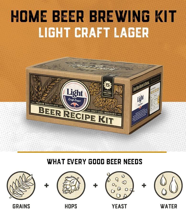 Craft a⁤ Brew Light Lager Kit‌ -⁤ Brew Fresh Beer at Home - ‍5 Gallons of Pure Enjoyment